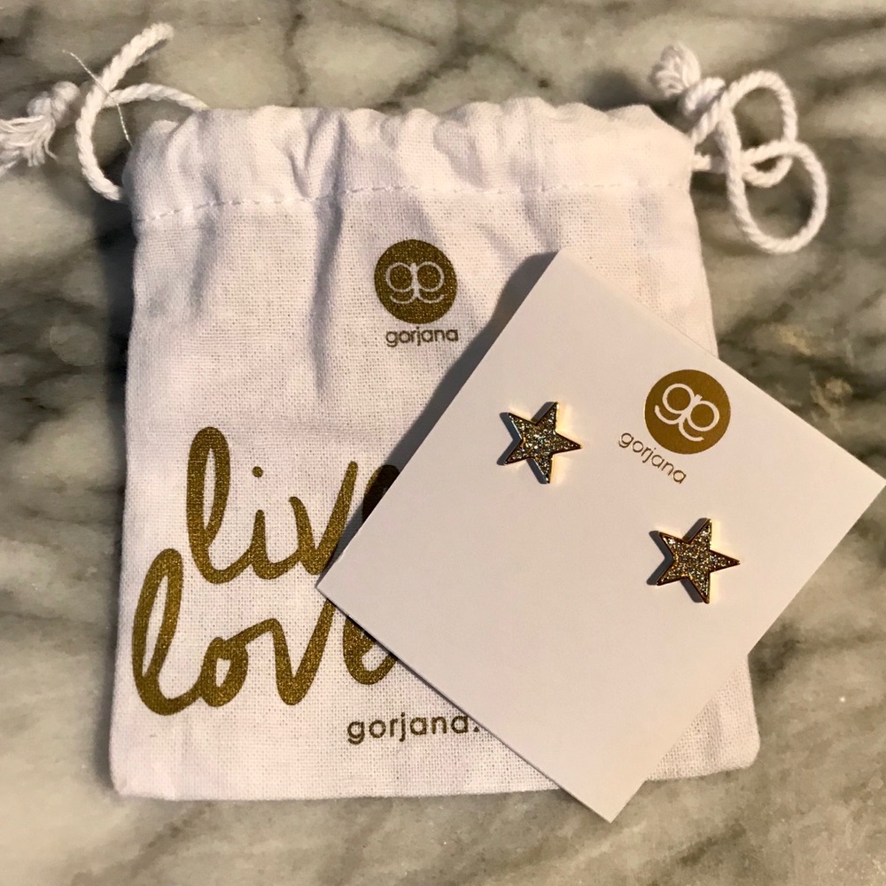 Gorjana Small Star Rhinestone Stud Earrings NEW